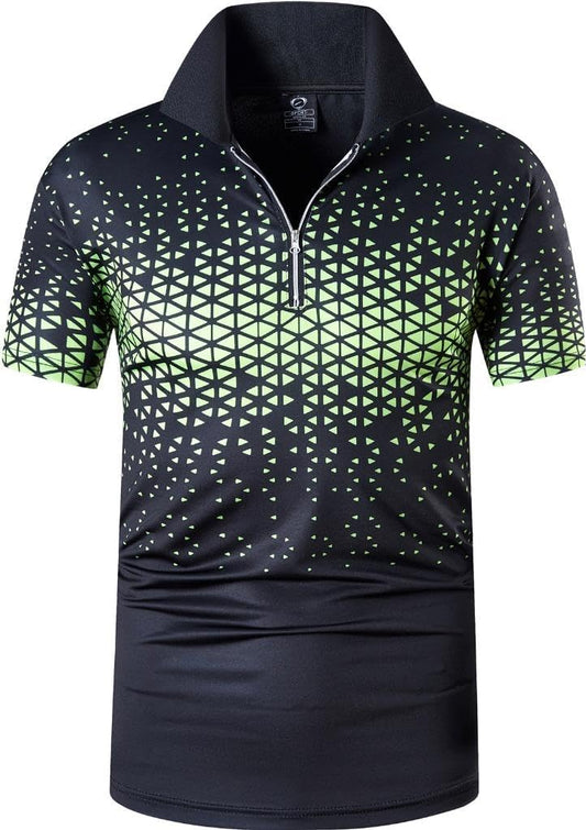 jeansian Men's Sport Outdoor Quick Dry Fit Short Sleeves Polo Tee Shirt Tshirt T-Shirt Tops Golf Tennis Bowling LSL195