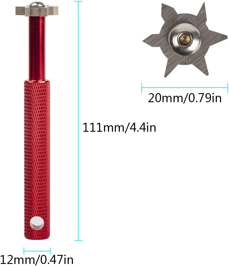 HIFROM Groove Sharpener with 6 Heads - Golf Club Groove Sharpener Re-Grooving Tool and Cleaner for All Irons Pitching Sand Lob Gap and Approach Wedges and Utility Clubs ¡­