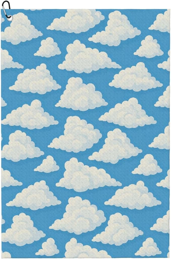 Cloud Golf Towel Waffle Microfiber by ZEYARUIBO