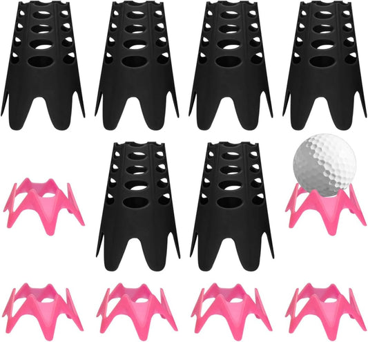 12Pcs Golf Simulator Tees ，Plastic Golf Mat Tees Tools for Outdoor Indoor Winter Turf and Driving Range Home Training Golf Tees