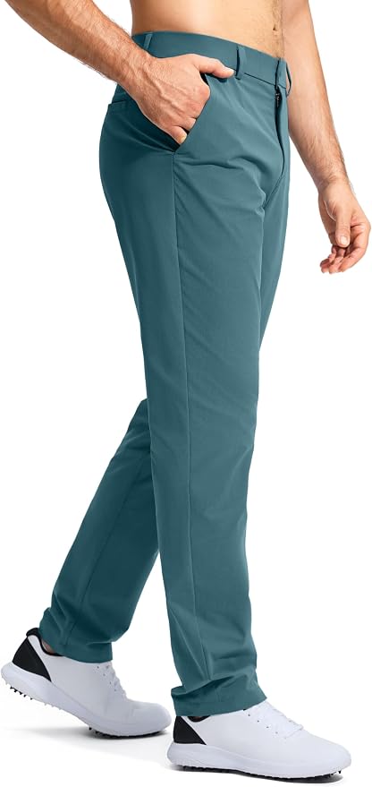 Pudolla Men's Golf Pants Stretch Work Dress Comfy Pants 30"/32"/34" Lightweight - Image 3
