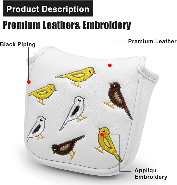 Golf Club Head Covers Birdie Driver Headcovers Fairway Wood Covers Hybrid Cover - Image 5