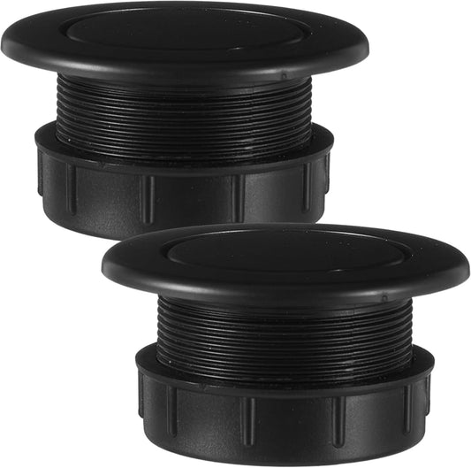 2 Sets Patio Table Umbrella Hole Ring Plug Cap Set, Outdoor Parasol Table Hole Cover Insert Thicker Patio Plug Ring for Outdoor, Yard, Garden(Black)