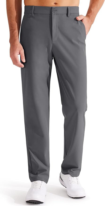 Libin Men's Golf Pants Classic Fit Flat Front Work Dress Pants 29" 31" 33" by Libin
