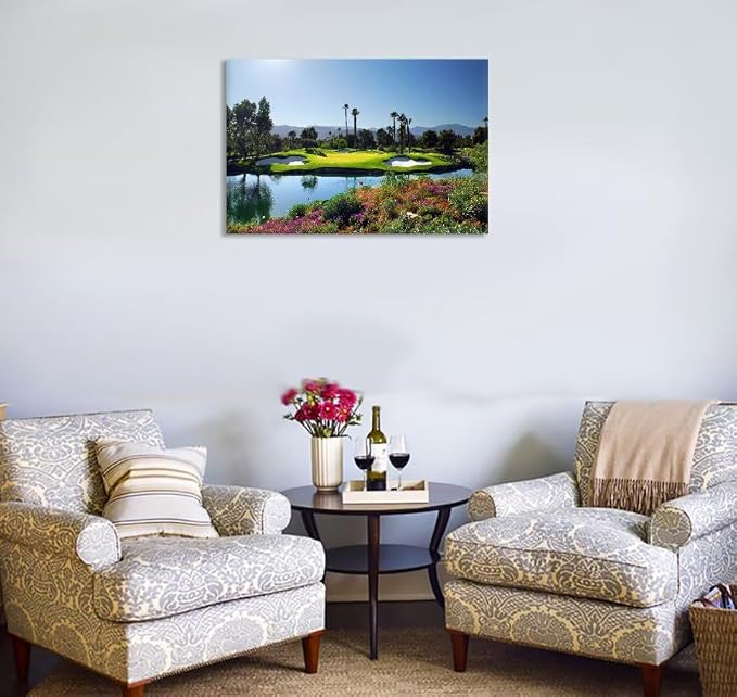 chenchenArt Indian Wells Golf Course Wall Art Picture Golf Course Poster Wall - Image 4