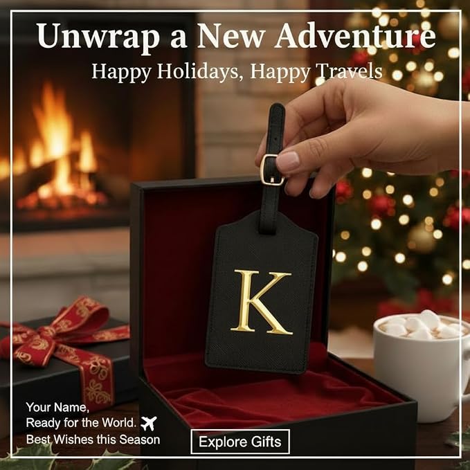 Personalized Initial Letter Luggage Tag - Image 4