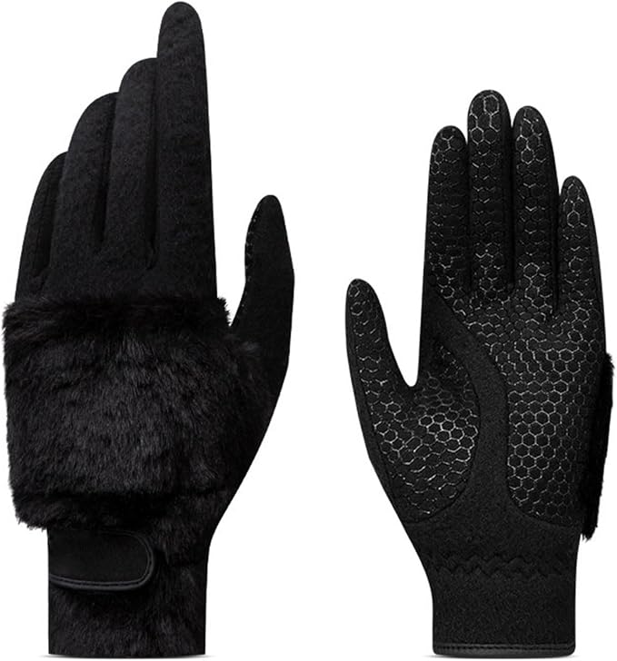 Women's Golf Gloves, Plush Thickened Imitation Rabbit Fur, Comfortable - Image 4