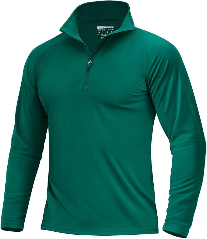 Boladeci Men's UPF 50+ Sun Shirts 1/4 Zip Long Sleeve SPF UV Protection by Boladeci