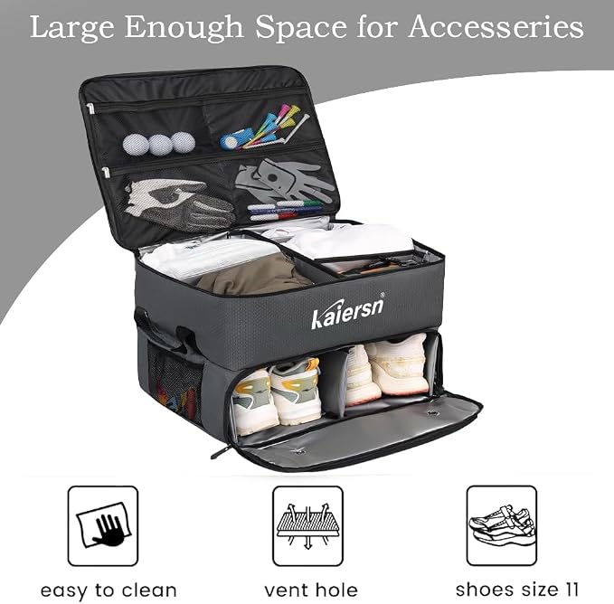 2 Layer Golf Trunk Organizer, Waterproof Car Golf Locker - Image 3