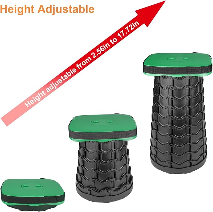 Boreeman Upgraded Collapsible Stool, Square Portable Stool, Lightweight Yet - Image 3