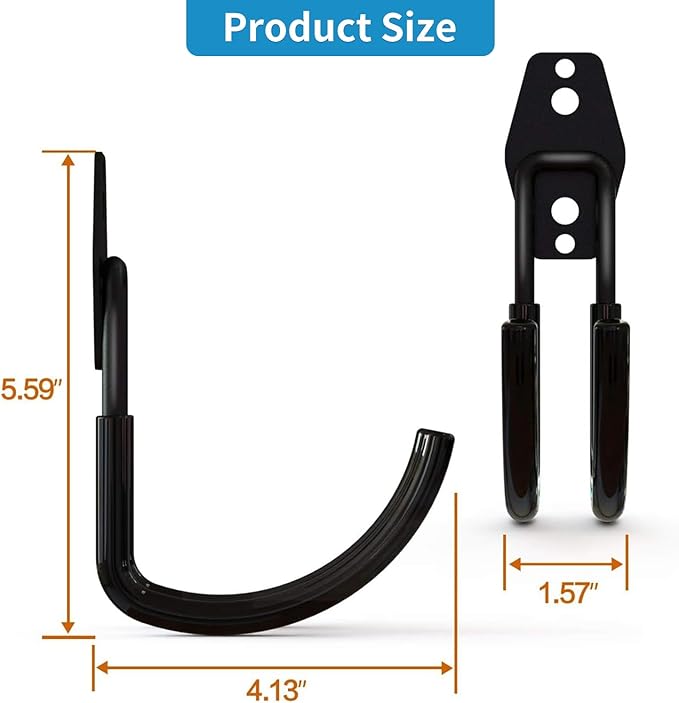 Garage Storage Utility Hooks，Garage Garden Tool Organizer，Steel Wall Mount Hooks - Image 2