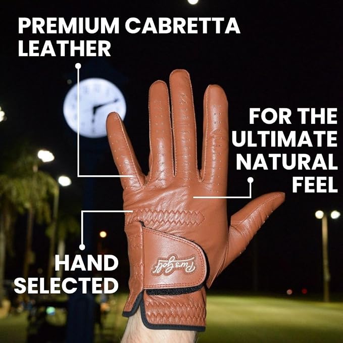 PUR3 Cabretta Leather Golf Gloves Men | 2 Pack Heritage Collection | Includes - Image 7