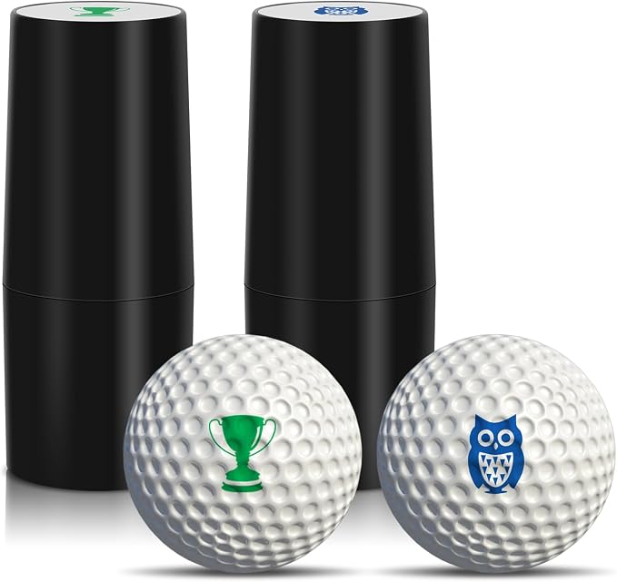 TAOLAVB 2 Pack Professional Golf Ball Stamper, Mini Golf Ball Marker by Unknown