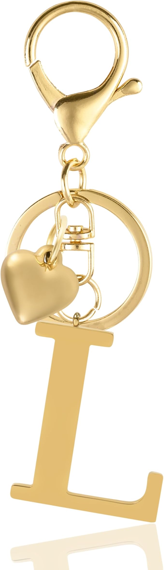 Metal Heart Alphabet Keychain for Women, Girls by Anhbkar