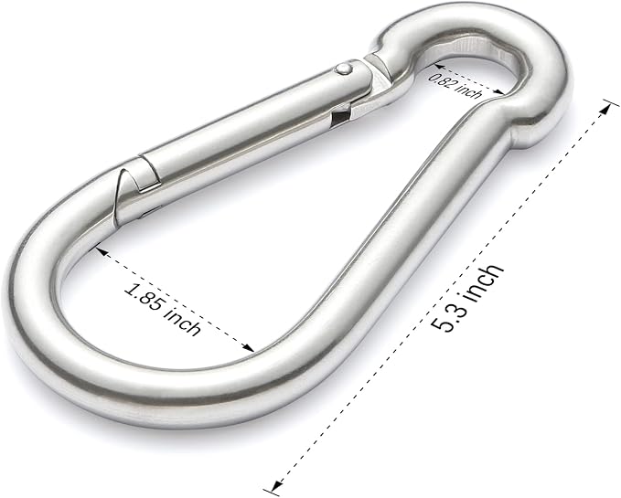 sprookber Stainless Steel Spring Snap Hook Carabiner - Image 2