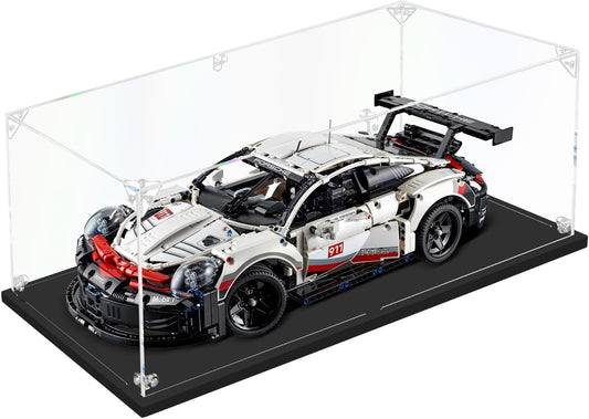 3MM Acrylic Display Case for 1:10 Scale Diecast Car Model Car Thickened Clear Acrylic Display Box for Lego 42096（21.65x9.84x7.09inch, 1:10）