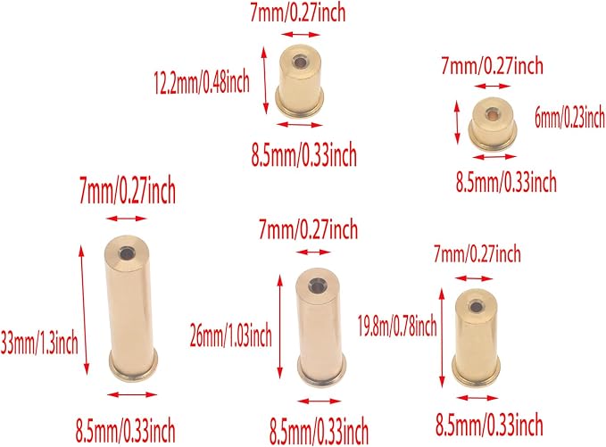 FDXGYH 5pcs Golf Club Weight Head Golf 0.335'' Brass Tip Plug Weights Fit Iron - Image 2