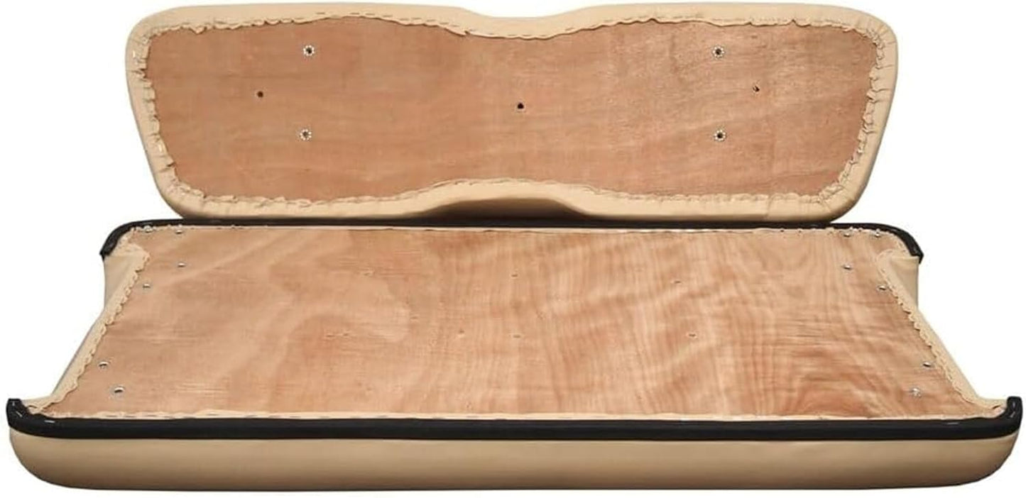 Huskey Parts Company Golf Cart Seat Cushion Set for Front Seat Lean Back & Bottom, Charcoal Gray Color for Club Car DS 2005 and Up, Golf Cart Front Seat Replacement with Mounting Hardware & Hinges