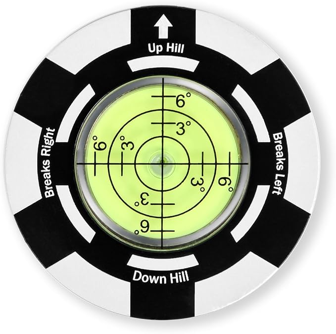 Golf Putt Green Reader, Magnetic Alloy Round Bubble Level, High Precision Reader by JIUYIBC