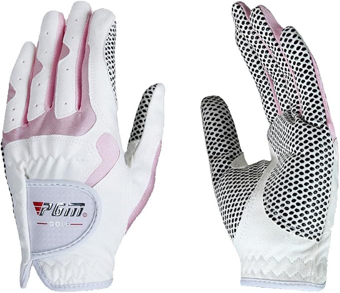 PGM Women's Golf Glove One Pair, Improved Grip System, Cool and Comfortable by PGM