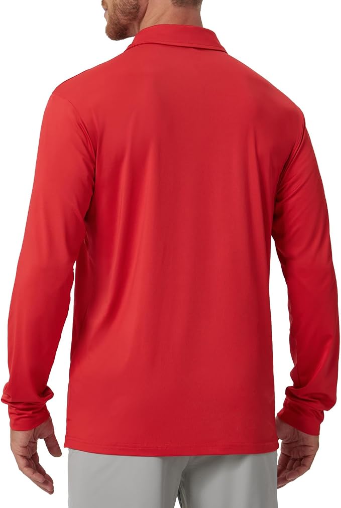 NAVISKIN Men's Polo Shirts Long Sleeve Golf Shirts - Image 3