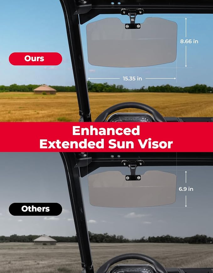 KEMIMOTO UTV Magnetic Sun Visor Compatible - Image 3