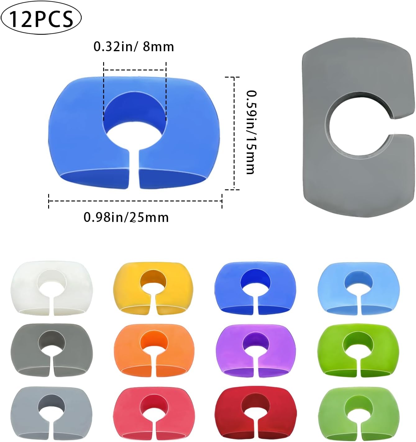 12PCS Wine Glass Markers Charms, Reusable Silicone Drink Tags for Wine Glasses, Champagne, Cocktails & Beer Bottles, Colorful Cup Identifiers for Bar, Party, Wedding, Birthday & Home Entertaining(colorful)