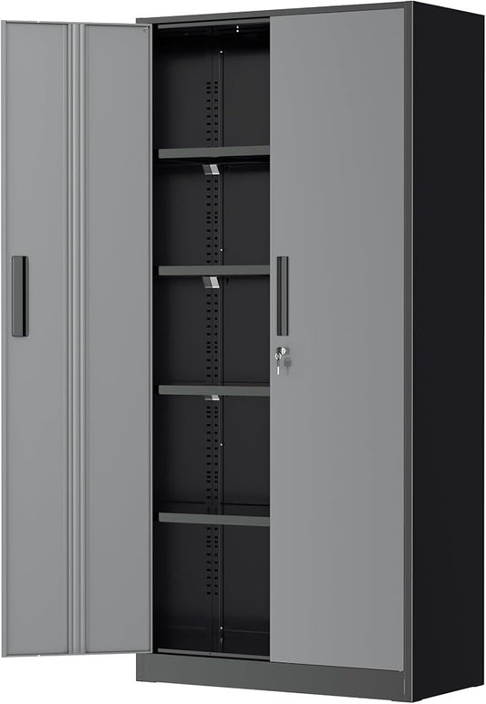 Greenvelly Metal Storage Cabinet, Locking Steel Garage Cabinets by Greenvelly