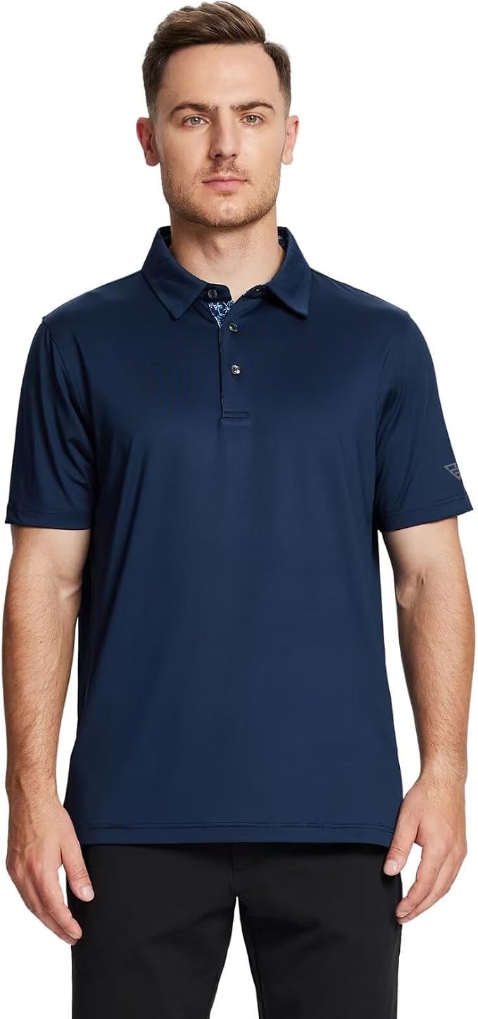 Mens Polo Shirts Short and Long Sleeve Casual Solid Stylish Dry Fit Performance - Image 2
