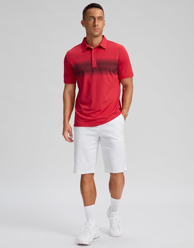 Men's Golf Shirts Dry Fit Moisture Wicking Performance Short Sleeve Collared - Image 5
