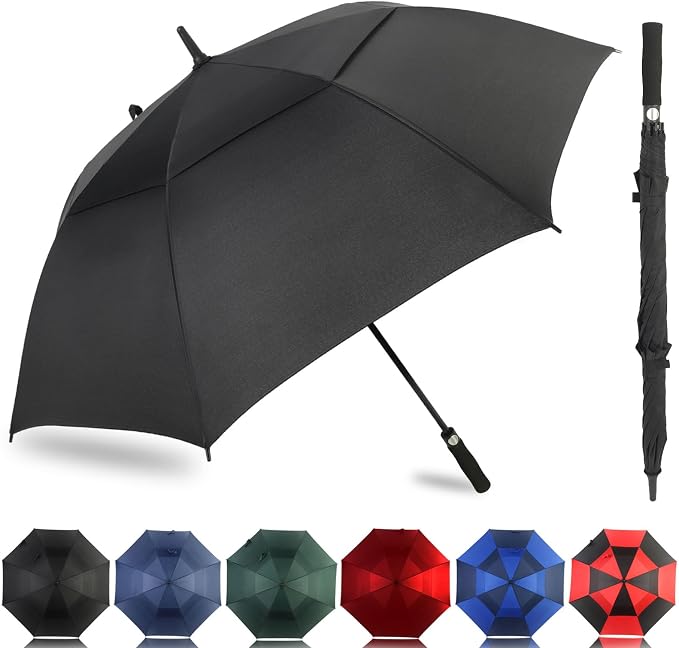 LLanxiry Automatic Open Golf Umbrella 54/62/68/72 Inch, Extra Large Windproof by LLanxiry