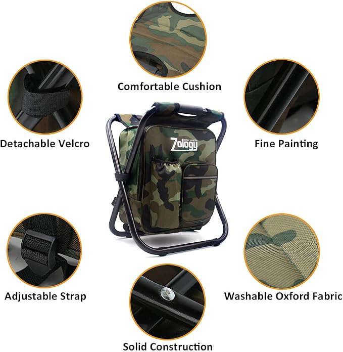 Folding Camping Chair Stool Backpack - Image 5
