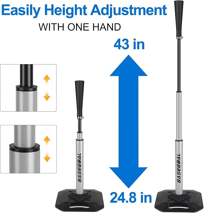 Baseball & Softball Batting Tee, Portable Hitting Tee, - Image 3