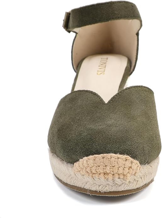 Platform Wedges Sandals for Women, Ankle-Strap, Cap Toe, Summer Espadrilles - Image 7