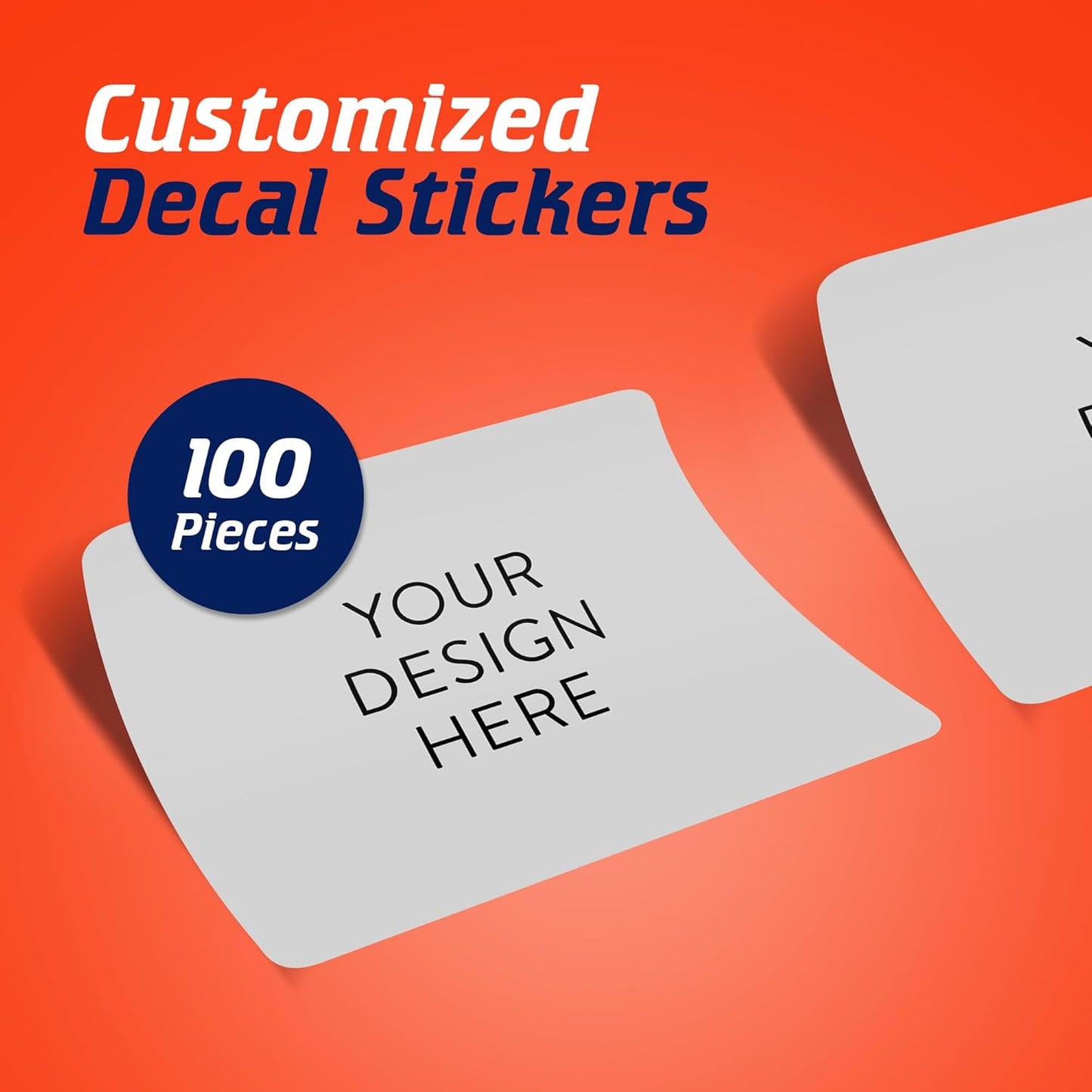 100 Custom Vinyl Stickers - Upload Your own Image, Text, Design, Logo - Personalized Logo Labels for Handmade, Packaging, Bottle, Jars, Candle, Brand Stickers (Gray, 5x3)