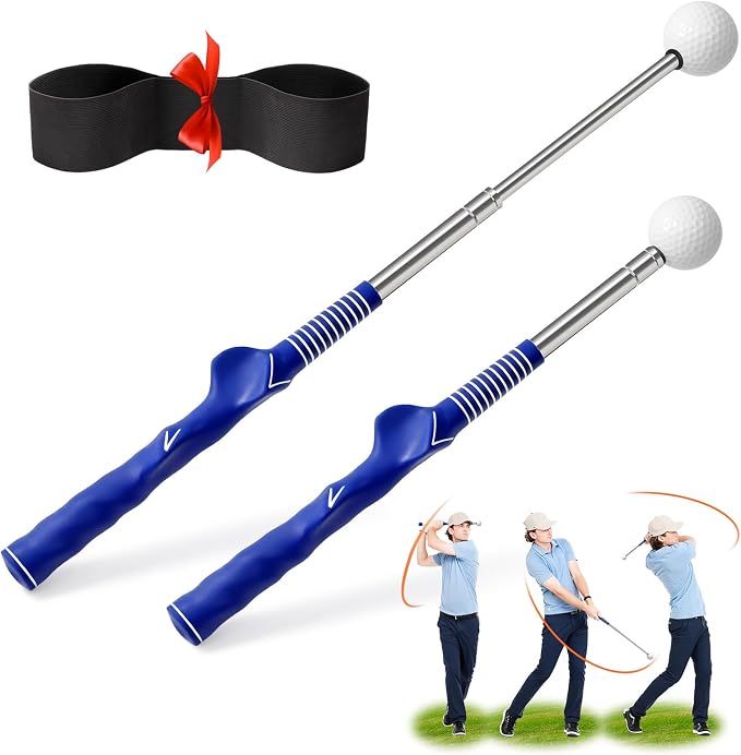 Retractable Golf Swing Training Aid, Right-Handed Golf Swing Trainer by Unknown