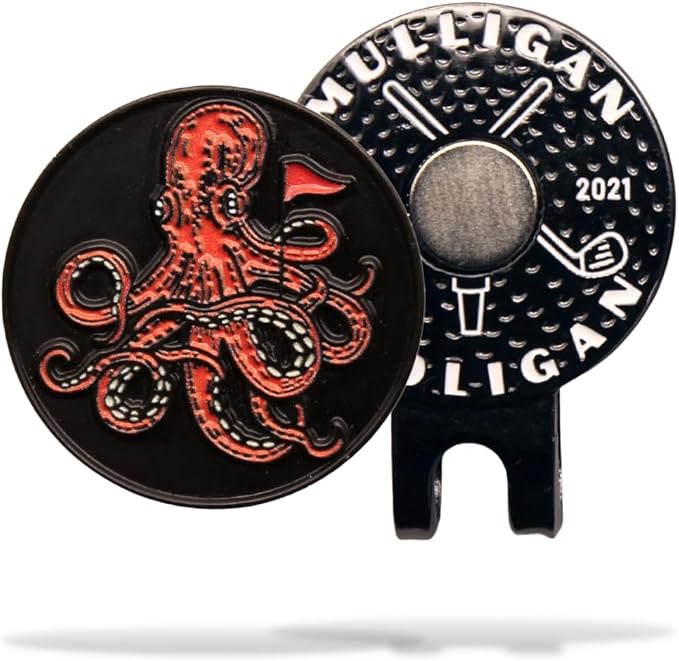 Funny Golf Ball Marker + Premium Magnetic Hat Clip | Unique Gift by MULLIGANHOOLIGAN