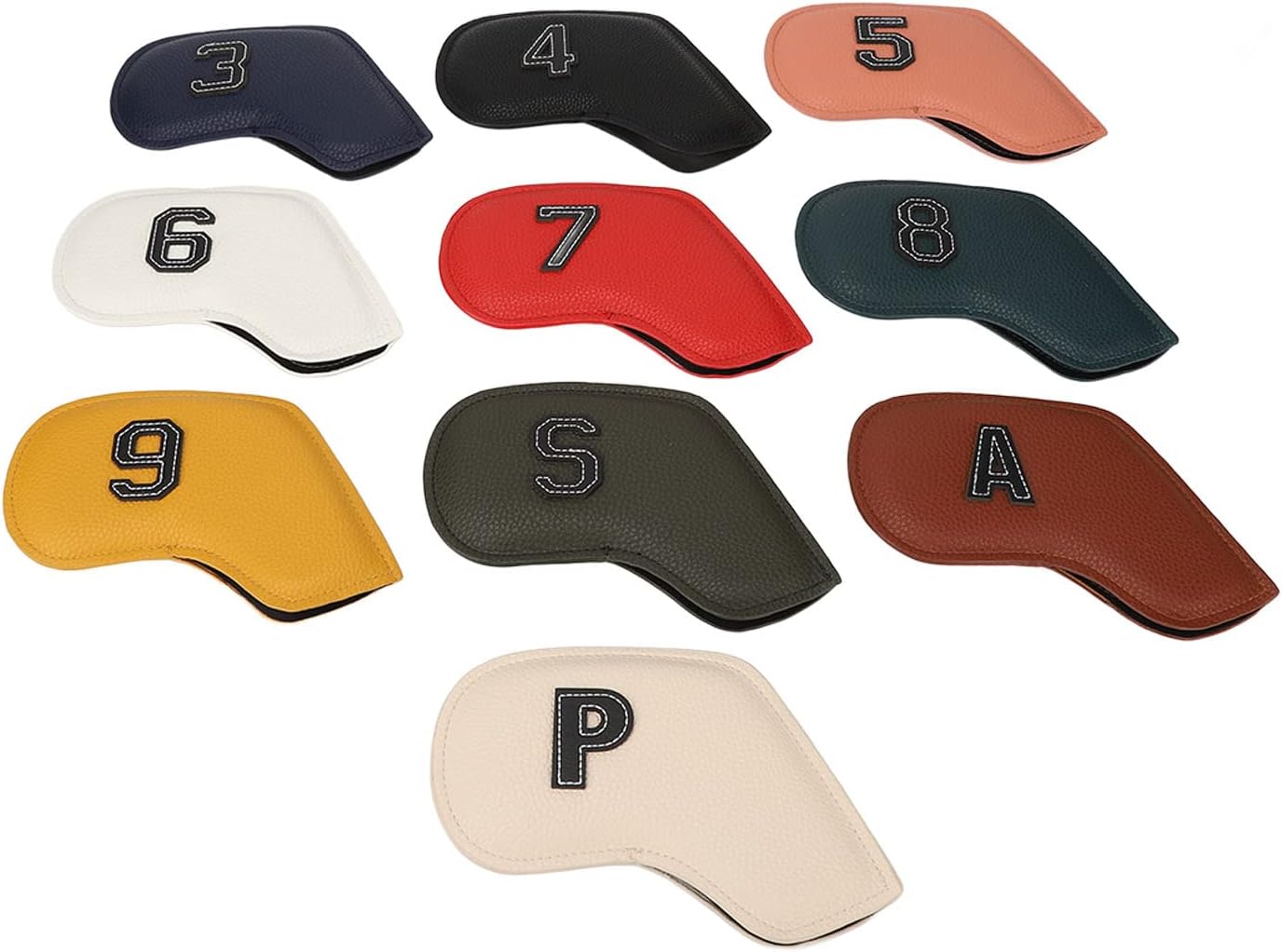 10Pcs Golf Iron Covers Headcovers Club Head Cover, Golf Iron Club Head Covers Headcovers Set, Golf Covers for Irons Golf Iron Covers for Golfer Lovers