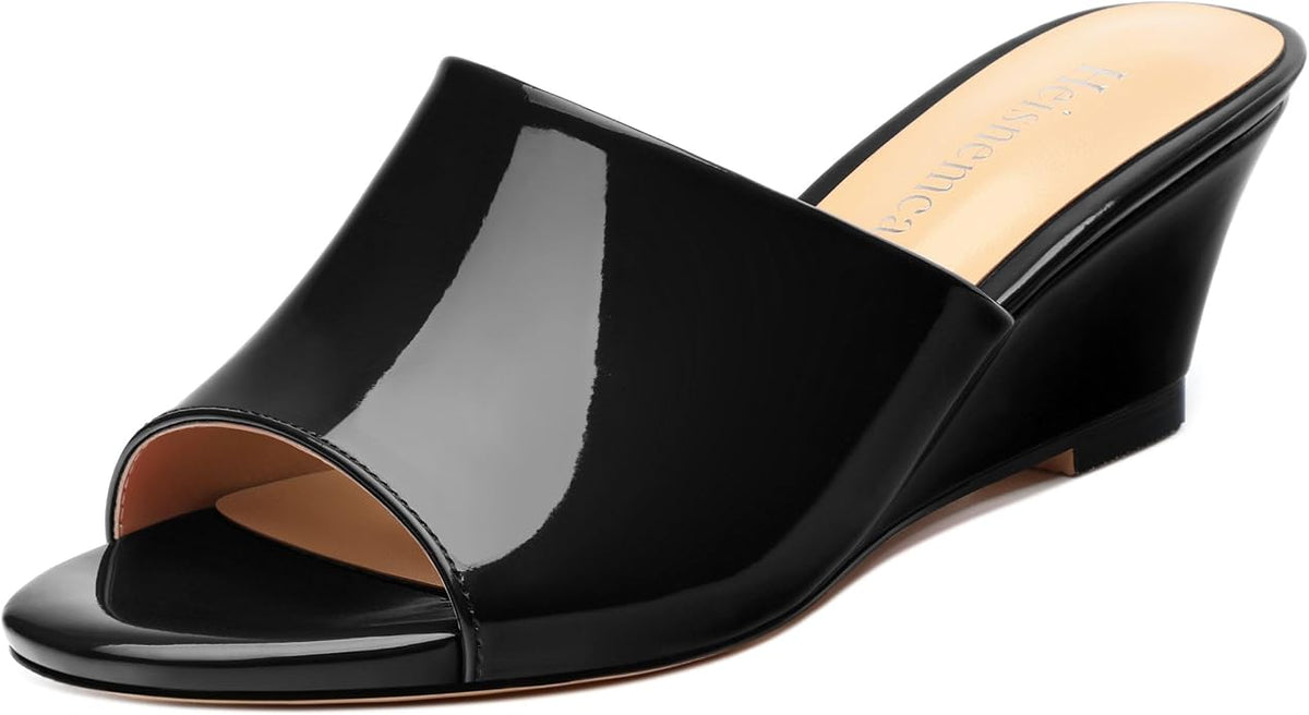 Wedge Sandals for Women Open Toe Wedge Heels Womens Matte High Heel Sandal by Heisnemca