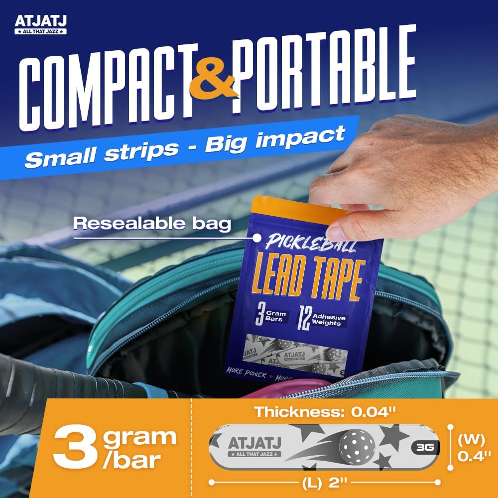 12 Pcs Gray Lead Tape for Pickleball Paddles, 3g per Piece High-Performance Adhesive Tape, Pickleball Paddle Weight Strips, Lead Tape for Golf Clubs, Tennis Rackets Increase Control & Power