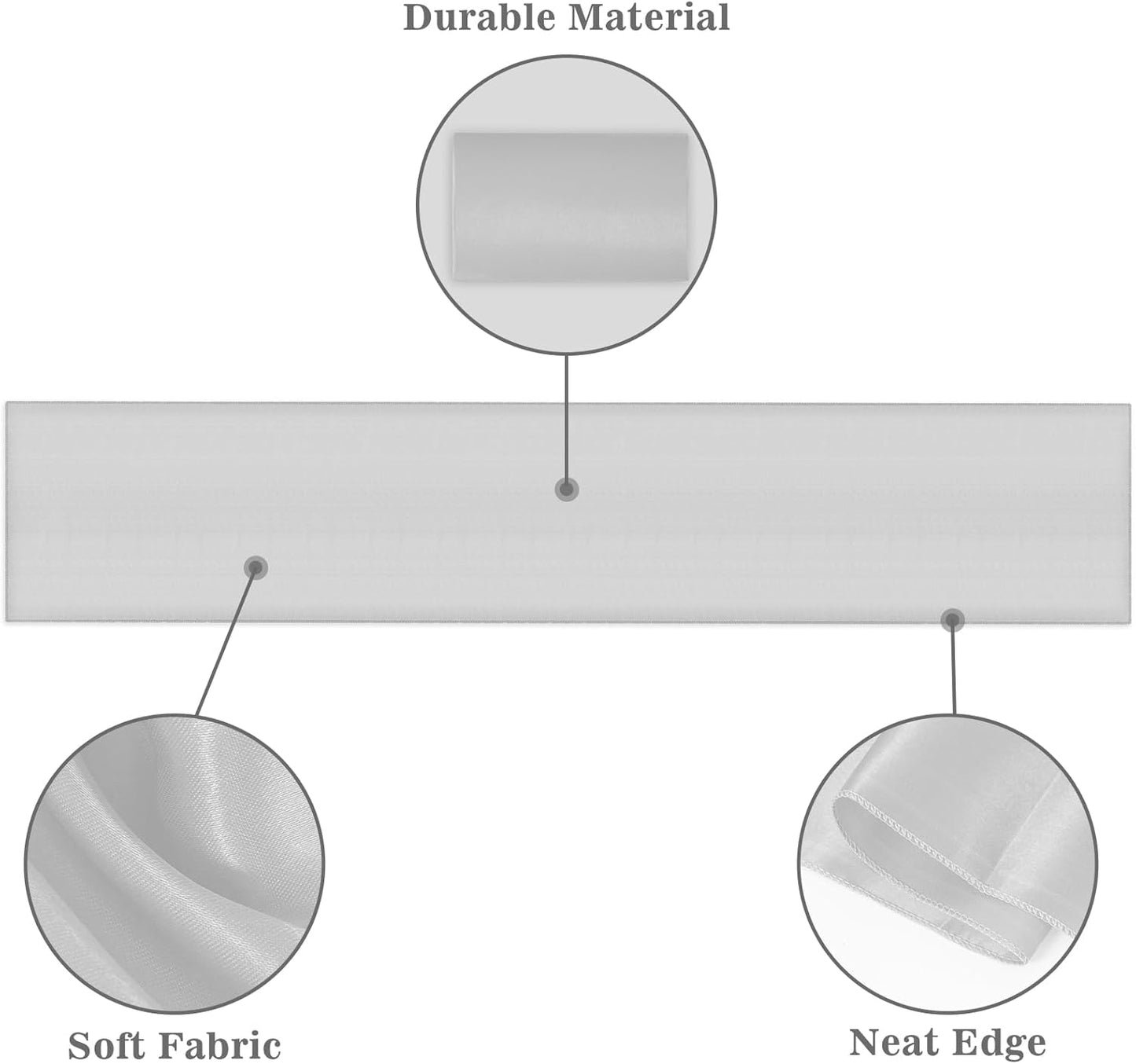 16 Packs Plastic Table Cloth Rectangle Table Disposable and Satin Table Runner, White and Silver Tablecloth Table Runner Cover for Christmas New Year Birthday Wedding Anniversary Party Decorations