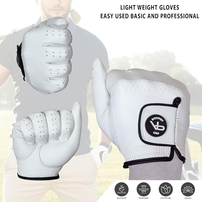 Cabretta Golf Gloves for Men, Leather Golf Gloves, Golf Gloves, cabretta - Image 3