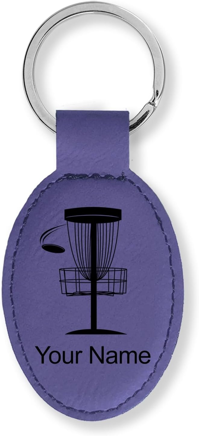 LaserGram Oval Keychain, Disc Golf, Personalized Engraving Included by LaserGramCustomEngravedGifts