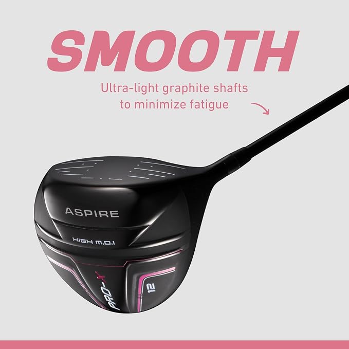 Aspire PRO-X 16-Piece Womens Golf Club Set, Includes Titanium F Driver - Image 6
