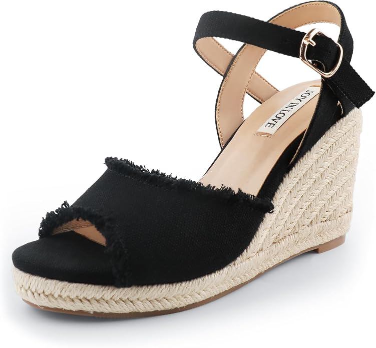 JOY IN LOVE Platform Wedge Sandals by JOYINLOVE