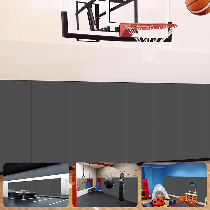 Gym Padding Wall Pads for Gym Wall Mats Basketball Wall Padding 2" Thick Foam by VANCL