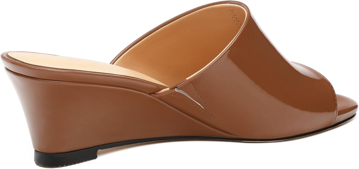 Wedge Sandals for Women Open Toe Wedge Heels Womens Matte High Heel Sandal - Image 5