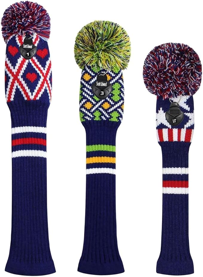 Scott Edward Knit Golf Head Covers - Image 2