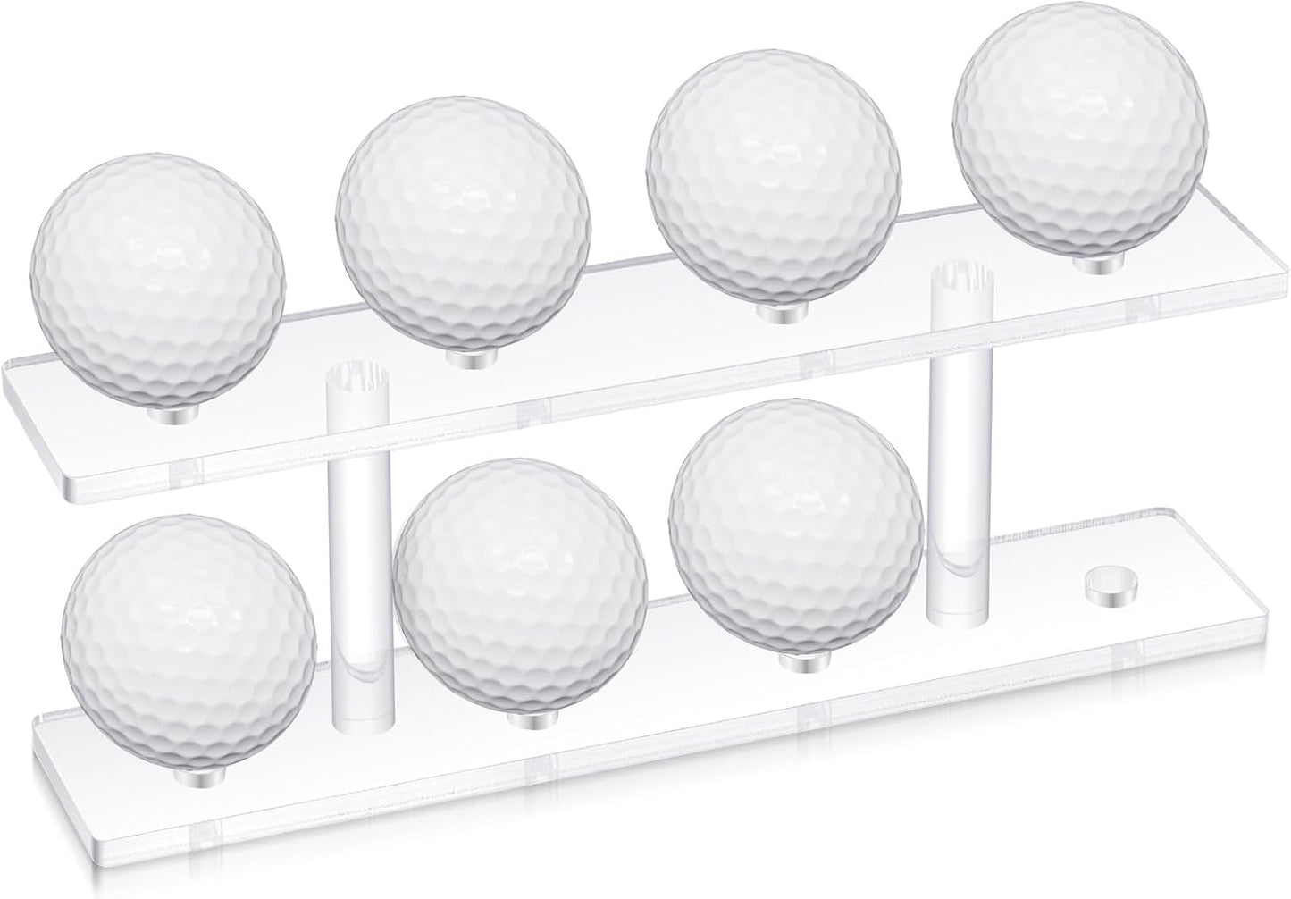 1 Pc Golf Ball Display Rack 8 Balls Clear Acrylic Golf Case Holder Small Table Tennis Display Stand Shelf Double Layer