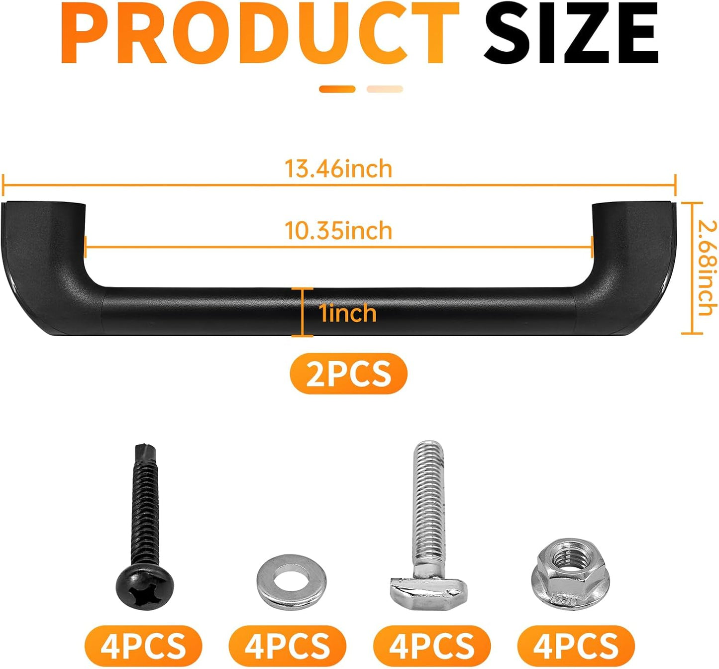 2 Pack Universal Golf Cart Grab Handle Compatible with Club Car, EZGO, Yamaha, XSeries with Versa Triple Track Tops Only